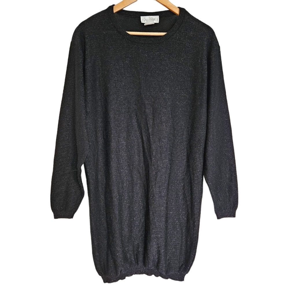 Vintage Tall Girl‎ metallic knitted tunic sweater